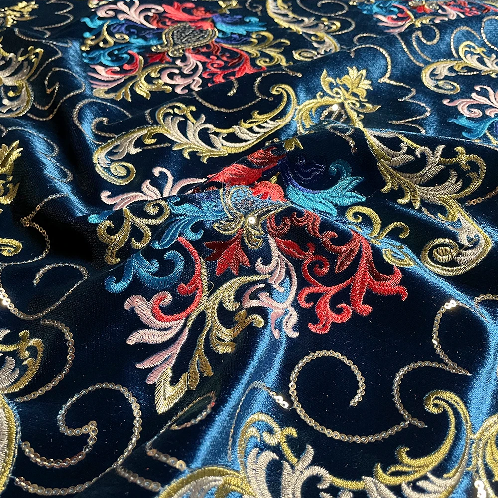 Manufacturer Sofa Fabric Curtain Embroidery Velvet Moroccan Sofa Fabric Woven Sofa Fabrics