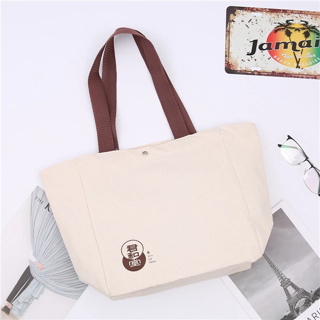promotion eco blank cotton canvas tote bags with personalize logo