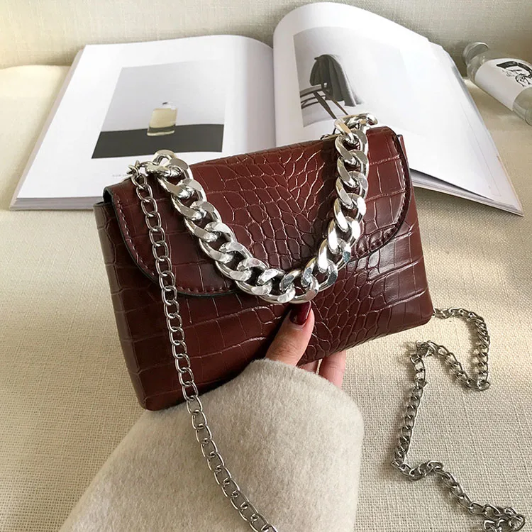 Sac A Main Femme 2020 Latest Women Hand Bags New Fashion Wide band Small Square Wild Stone bag