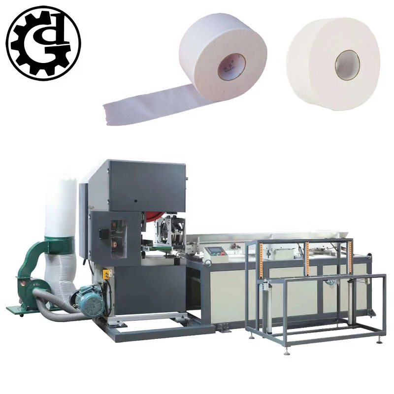 
Automatic hand towel maxi roll cutting machine jumbo toilet roll band saw machine price 