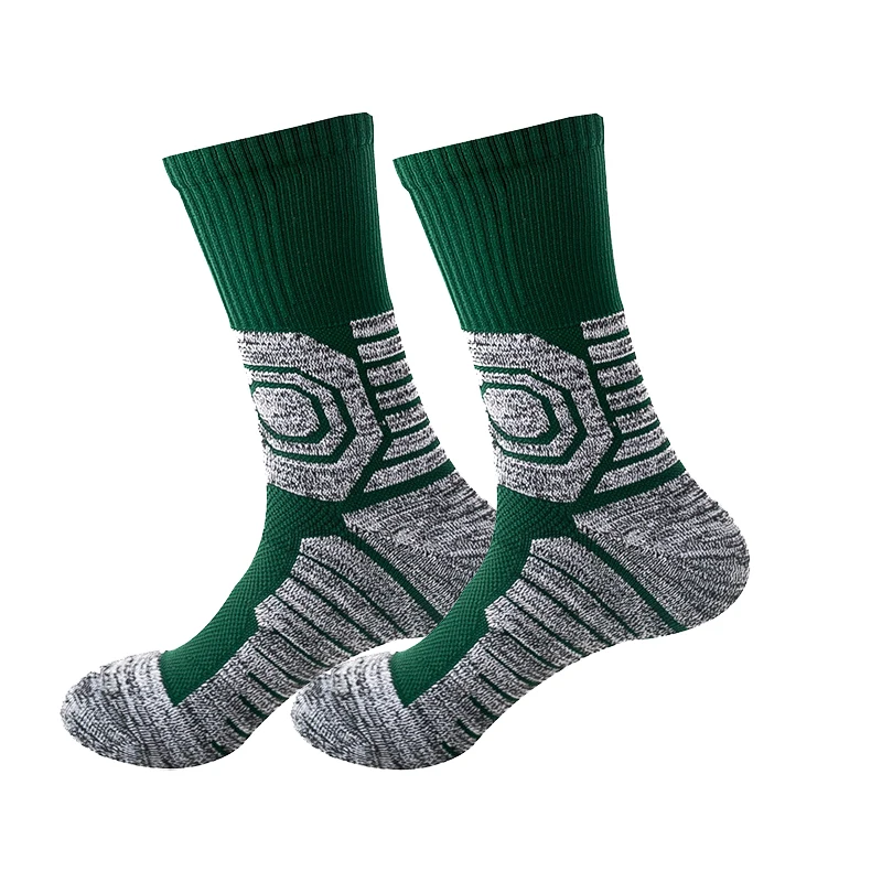 Wholesale custom design shock absorption athletic crew 100 cotton no blisters padded running socks mens