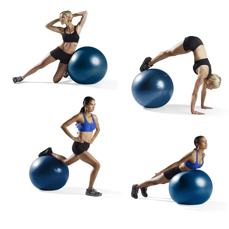 45cm 55cm 65cm 75cm 85cm 95cm Custom Logo Pilates Exercise Yoga Ball with Pump