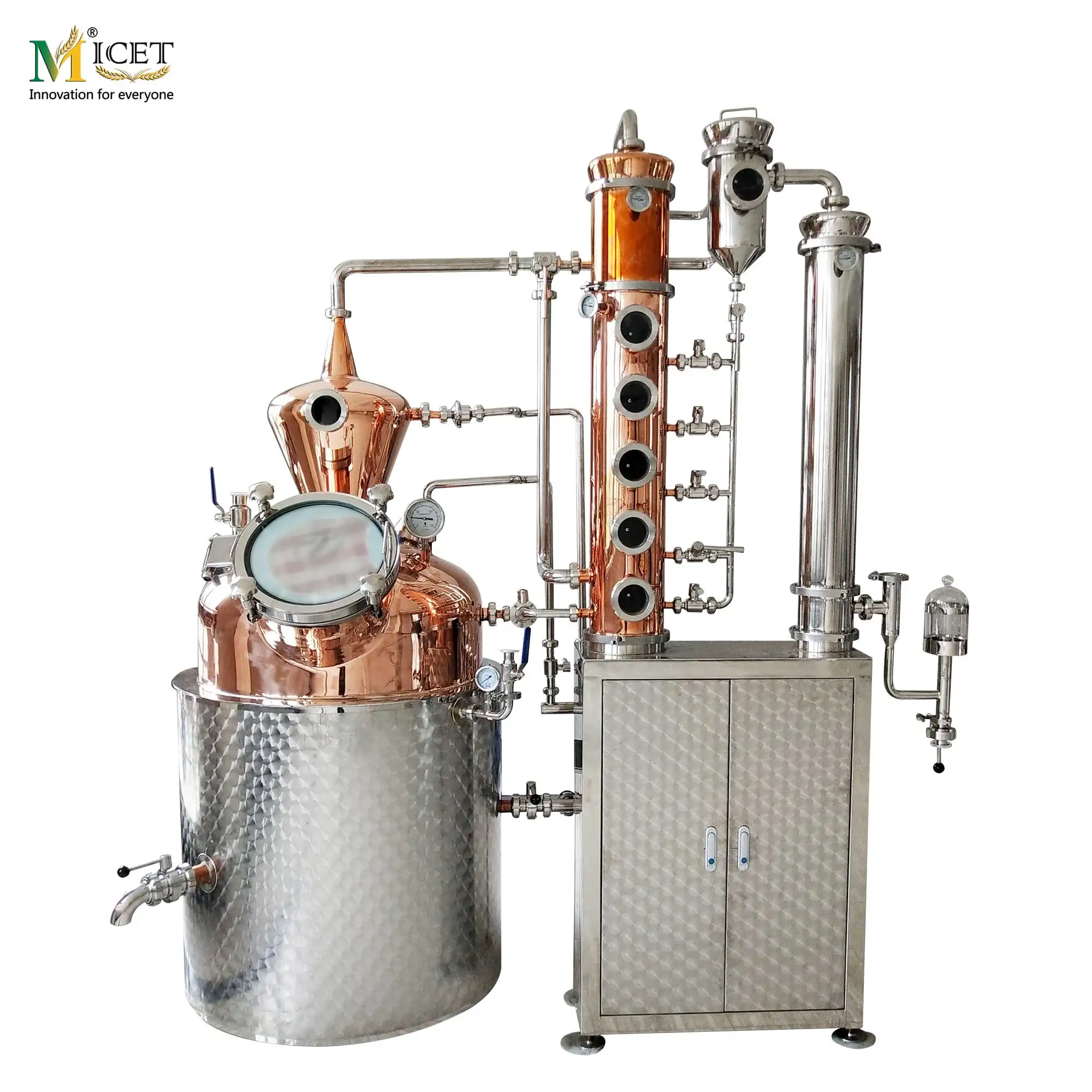 Micet 95% Alcohol Distiller 300L Double Distilling Tower Vodka&Rum Distillery Equipment