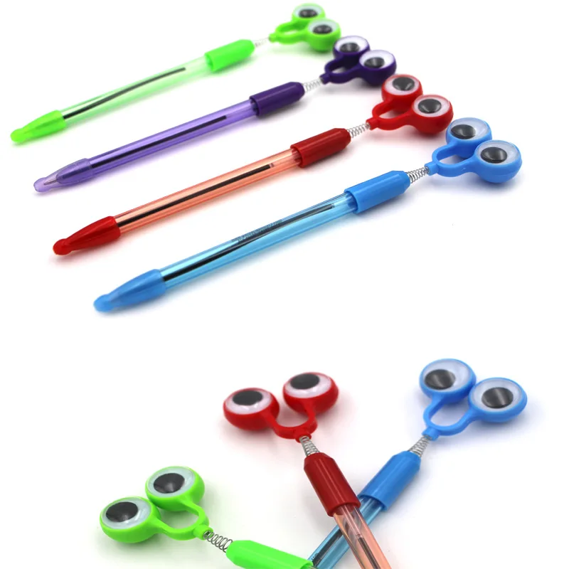 
Novelty stationary wiggle frog eyes shaped ball pen for advertising 