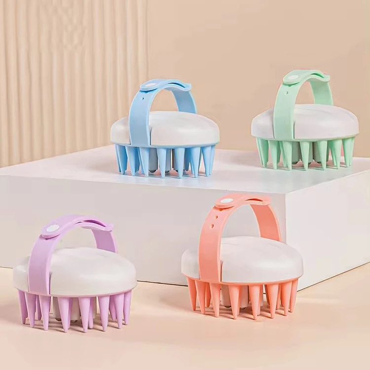 New Multi-Functional Silicone Bath Cleaning Brush Eco-Friendly Hair/Car/Pet Hairbrush Hand New Shampoo Brush Head Massage Handle