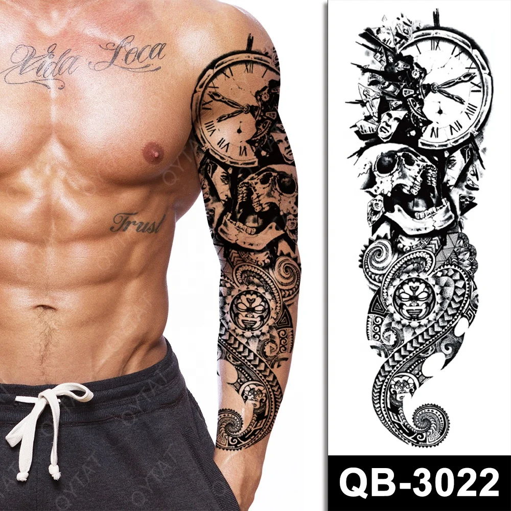Wholesale High Quality New Designs Disposable Temporary Full Arm Tattoo For Men