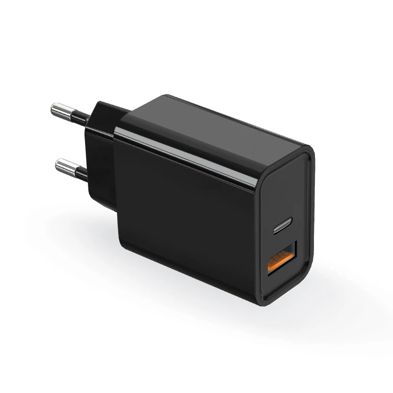 Зарядное устройство с двумя интерфейсами USB type-c быстрое зарядное PD стандарта Великобритании США