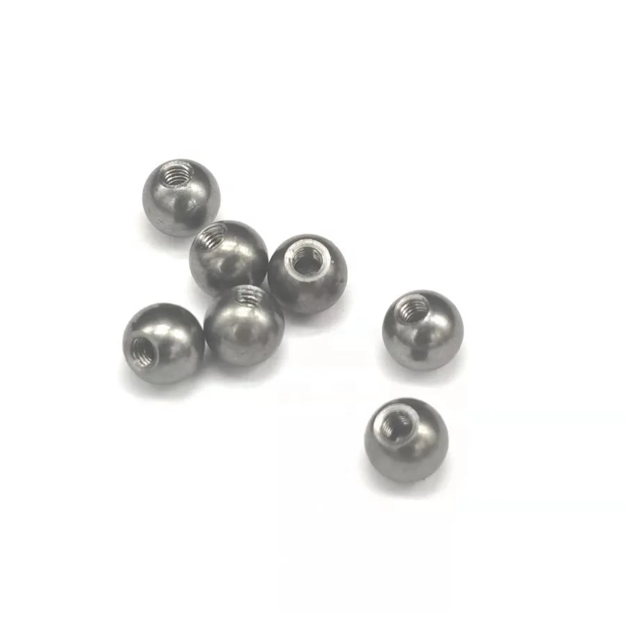 Machining of 8mm steel balls for M3 threaded holes