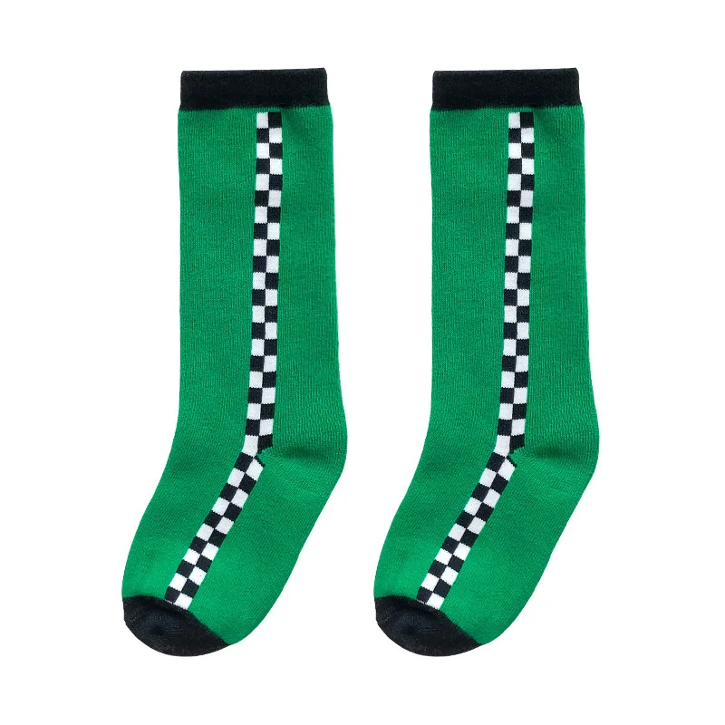 
Winter High Quality Cotton Long Checkered Socks for Kids 