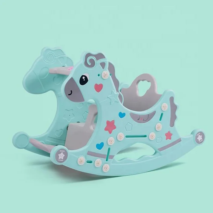
New Design Optional Color Pony Graphics Baby Plastic Rocking Horse 