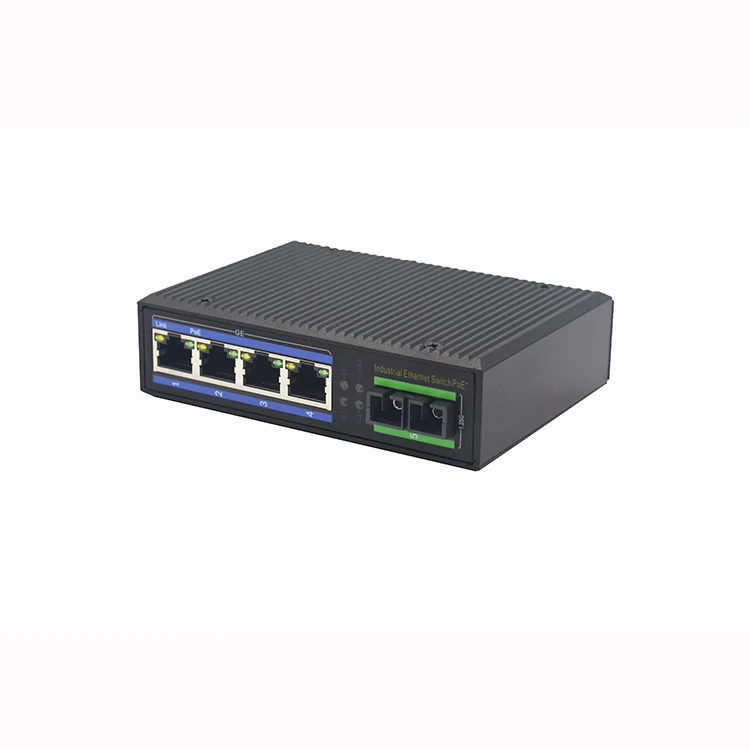 Неуправляемого на открытом воздухе с 4 портами ethernet по оптоволокну 5-разъемное зарядное usb-устройство для промышленного сетевой коммутатор PoE