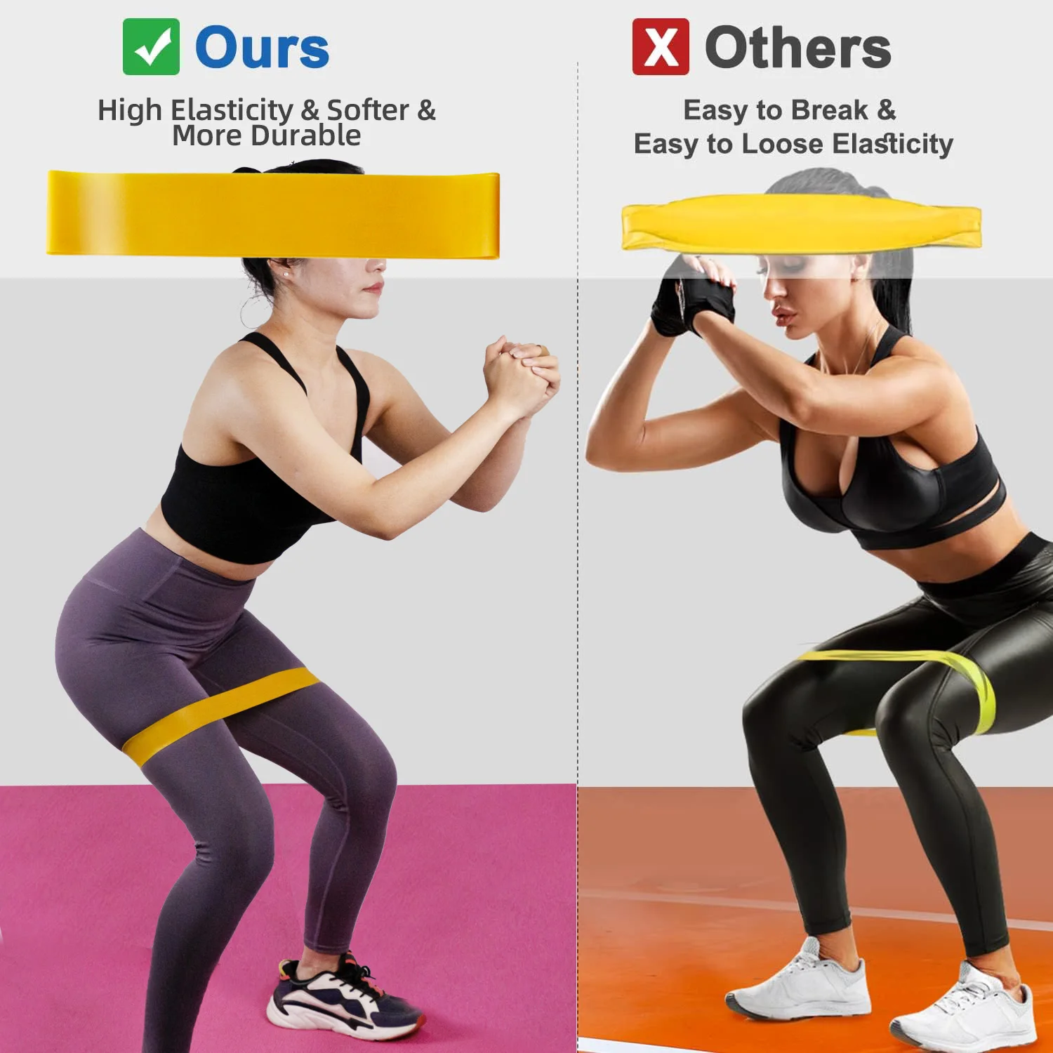 New Color Power Latex Elastic Loop Band Home Hip Leg Thigh Arm Chest body Home Gym Exercise Bands Latex Ring Tension Ring