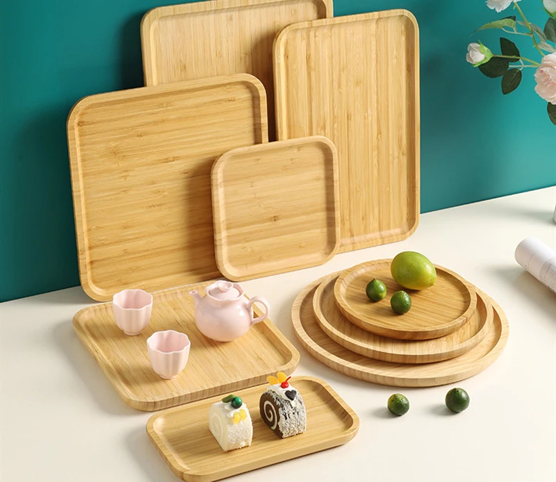 Box Packaging for Kitchen Outdoor Home Use Sustainable Bamboo Rectangle Chopping Block Cutting and Butcher Board