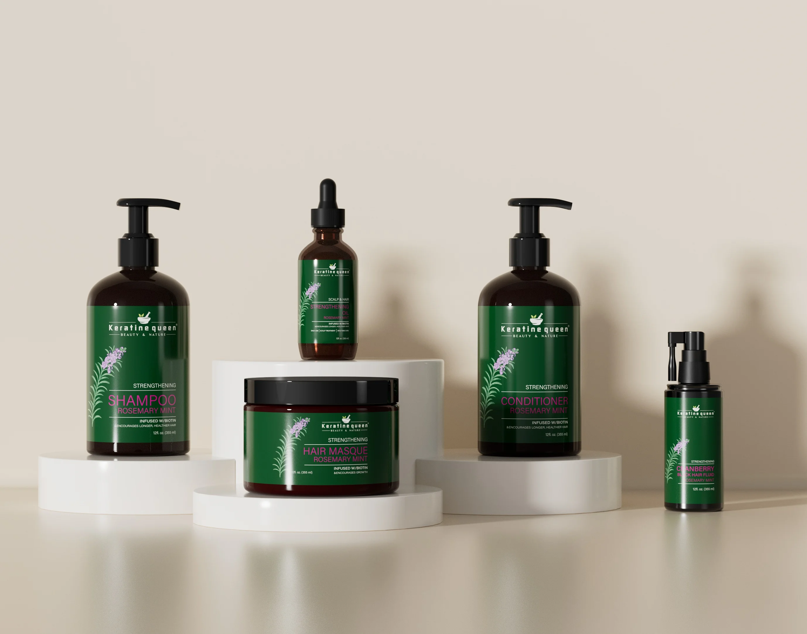 Wholesale Organic Rosemary Hair Shampoo Refreshing Scalp Oil Control Hair Care Shampoo and Conditioner