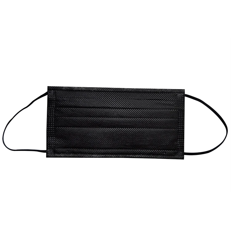 GONGBING 3 Layer Brand Breathable Masque Non Woven Adjustable Cubrebocas 3 Ply Black Disposable Face Mask