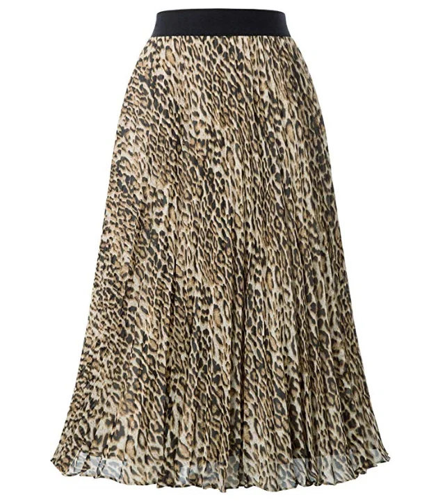 Женская плиссированная юбка А-силуэта с высокой талией и мультяшным принтом