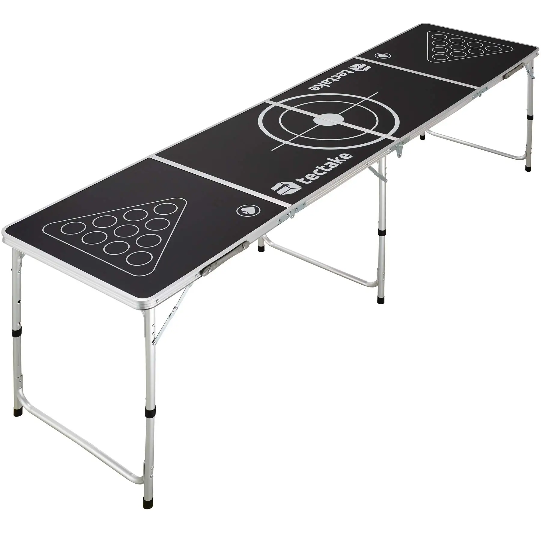 Custom camping party Beer pong table de foldable adjustable Indoor Outdoor 8ft 240cm portable plastic folding Beer pong table