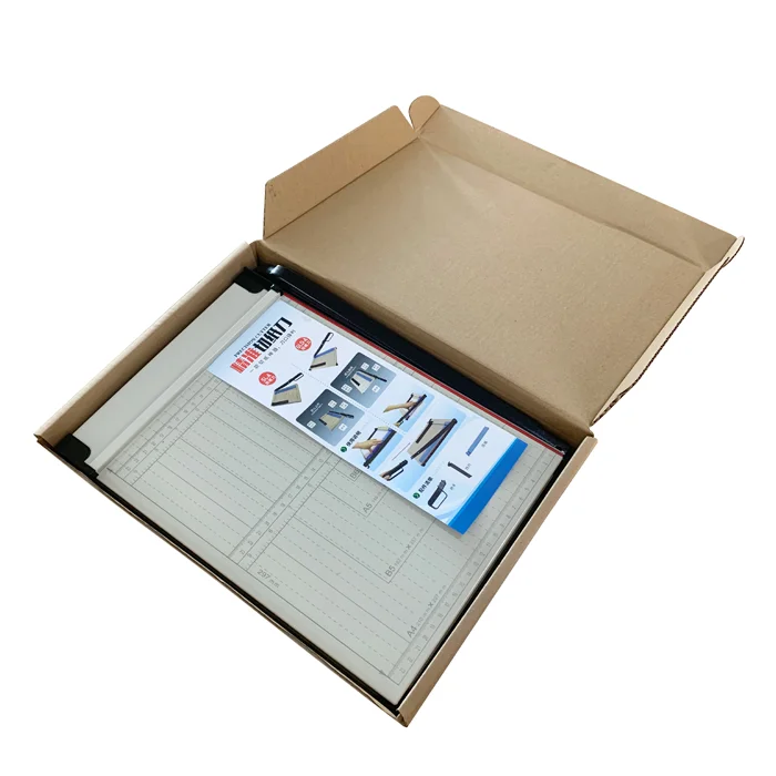 Transparent Cover Protect A4 Manual Paper Cutter Trimmer Steel Base Guillotine 12 Sheets Paper Cutting Machine