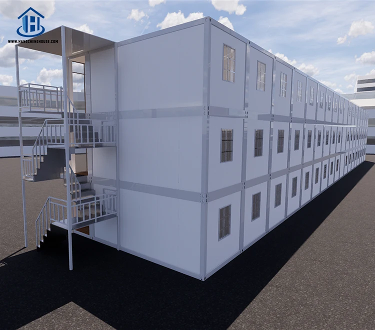 Knockdown Container Modular Office Building with Glass Wall Prefabricated 20 40 Feet Ft Container House Galvanized Steel CN;JIA