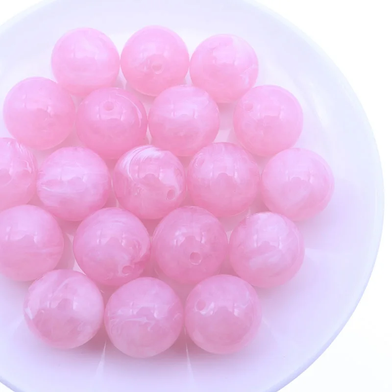 New 20mm Purple Candy Color Beads Round Acrylic Beads Loose Spacer Beads for Making Jewelry Necklace Bracelet Accessory