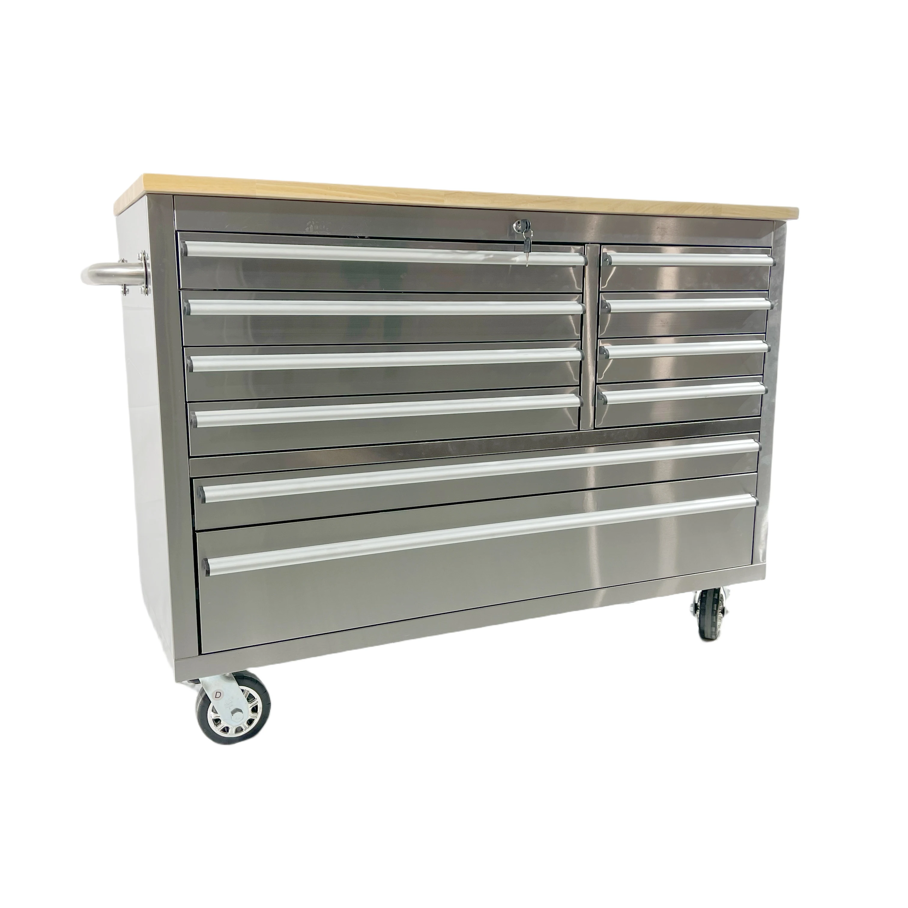 China Factory Lockable Rolling Work Benches 10 Drawer Workshop Tool Storage Cabinets