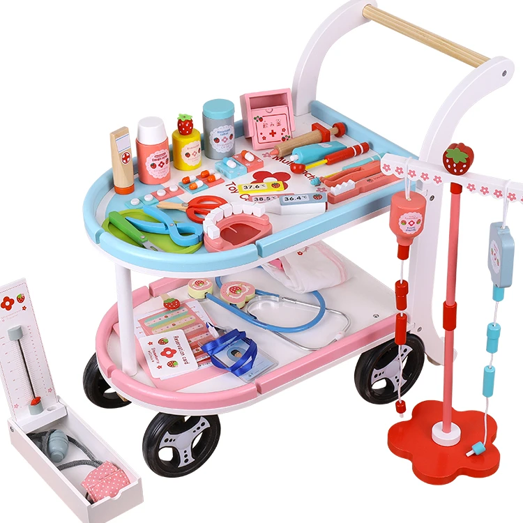 kid role play Doctor set toys cart pretend play game educational indoor preschool medical kit toy for girls