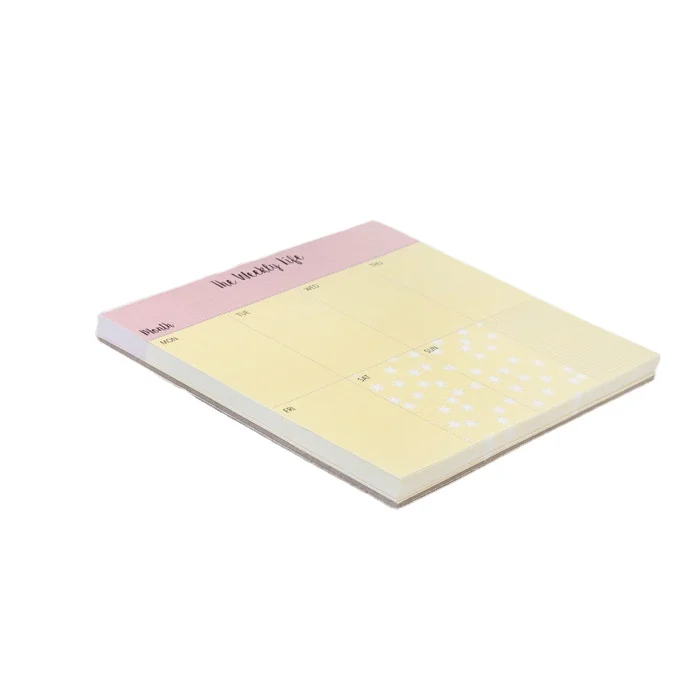fancy custom hot sell 2022 desk weekly notepad for writing weekly planner pad memo pads