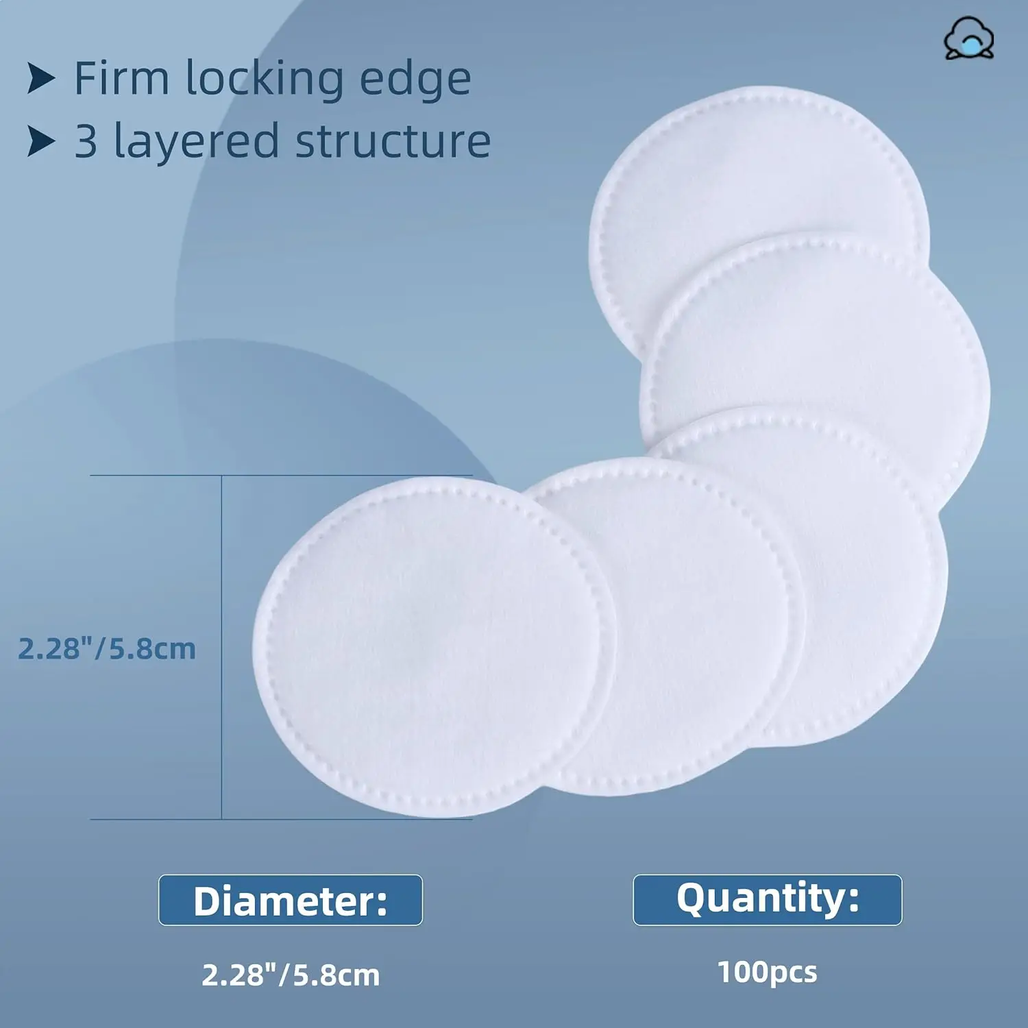 Cotton Rounds for Face Makeup Remover Pads, Hypoallergenic, Lint-Free | 100% Pure Cotton
