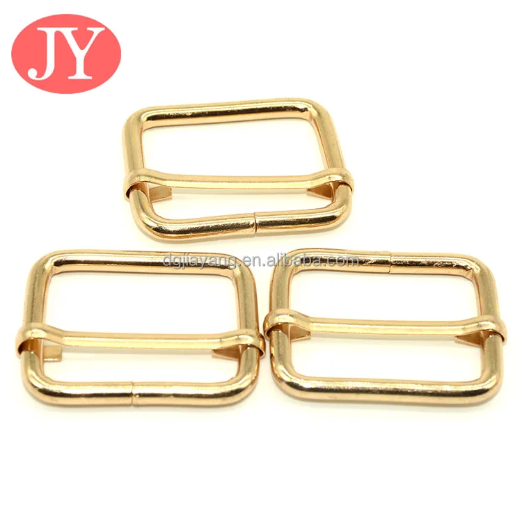 metal slides Tri-glides wire-formed roller pin buckles strap slider adjuster buckles rectangle adjuster belt buckles