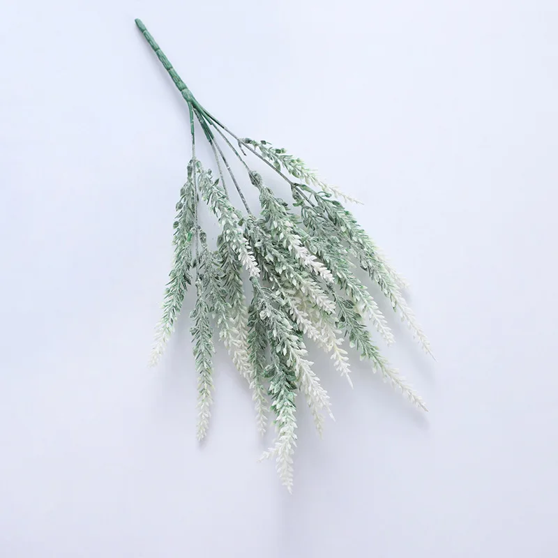 Plastic Plant Flocked Artificial Lavender For Plastic Lavender Flower