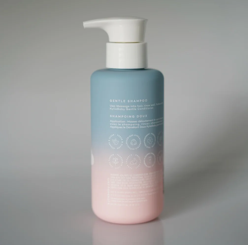 250ml HDPE facial cleanser gradient color material baby shampoo pump bottle