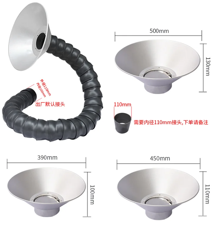 Bamboo duct exhaust duct smoking hood industrial dust removal