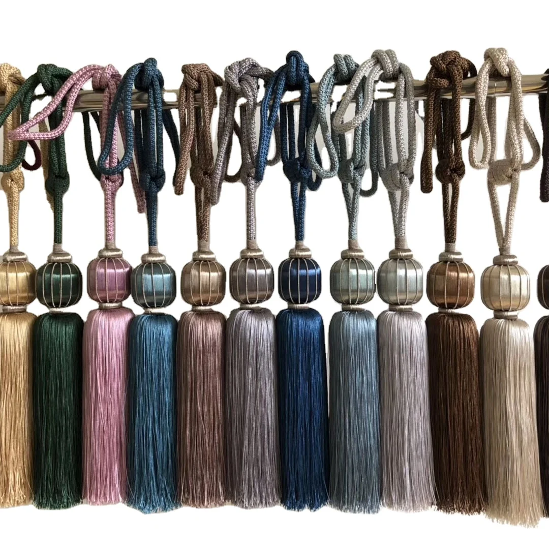 Chinese square and round lantern ball curtain holder tassel curtain holdback tiebacks crochet