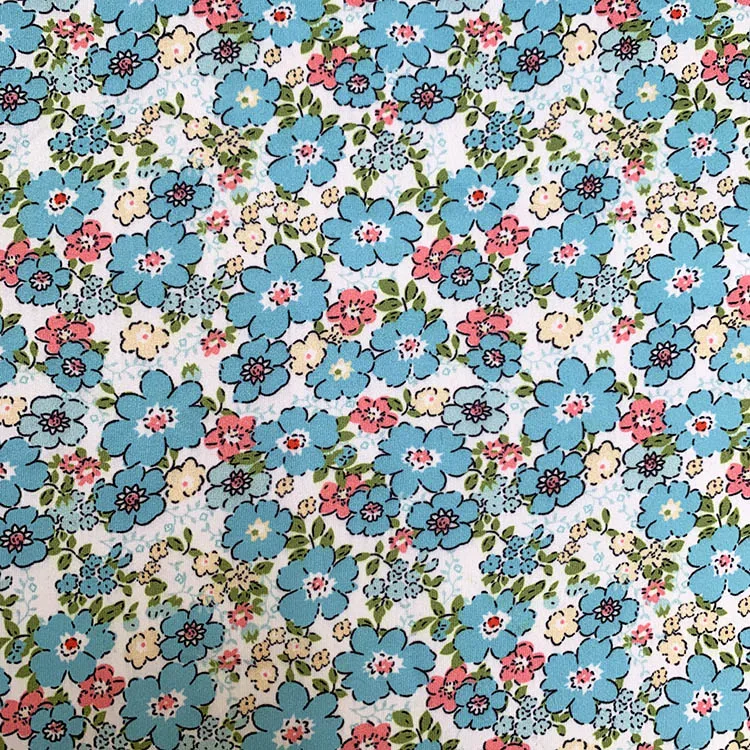 Shaoxing Textile Double Brushed Polyester Fabric Custom Digital Printed Fabric for Clothing