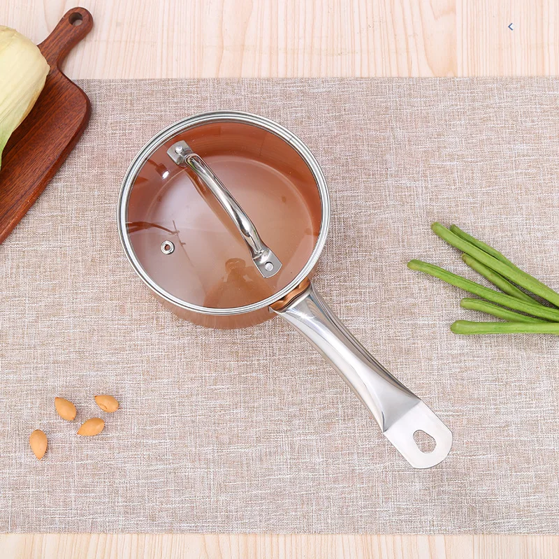 New Stretched Pot Popper Color Ceramic Non Stick Cookware Set Pot Customized 13 Pieces Copper non-stick Cookware Pans Pots Set