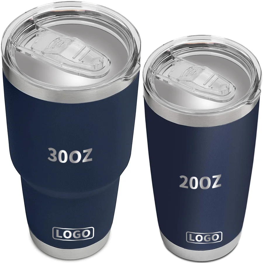 China Supplier 20 oz 30 oz powder coated tumbler cups in bulk double wall stainless steel travel mug vacuum insulated tumbler