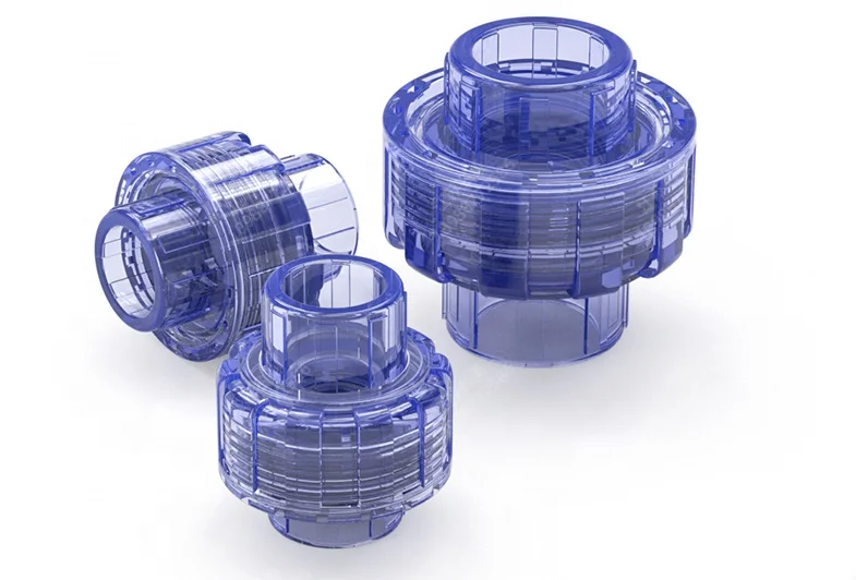 Transparent UPVC pipe fittings Transparent UPVC pipe Union  DN15-DN50
