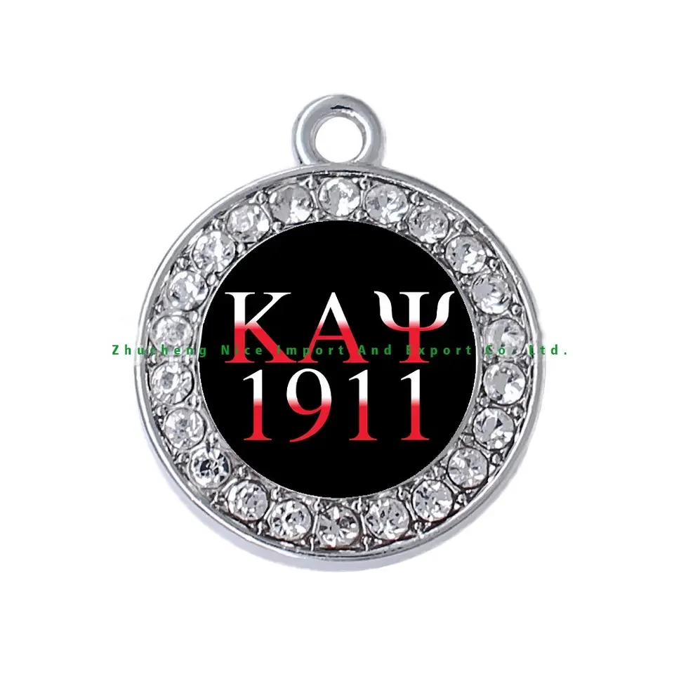 High quality KAP Greek Letter Fraternity fashion alloy necklace circular pendant accessories