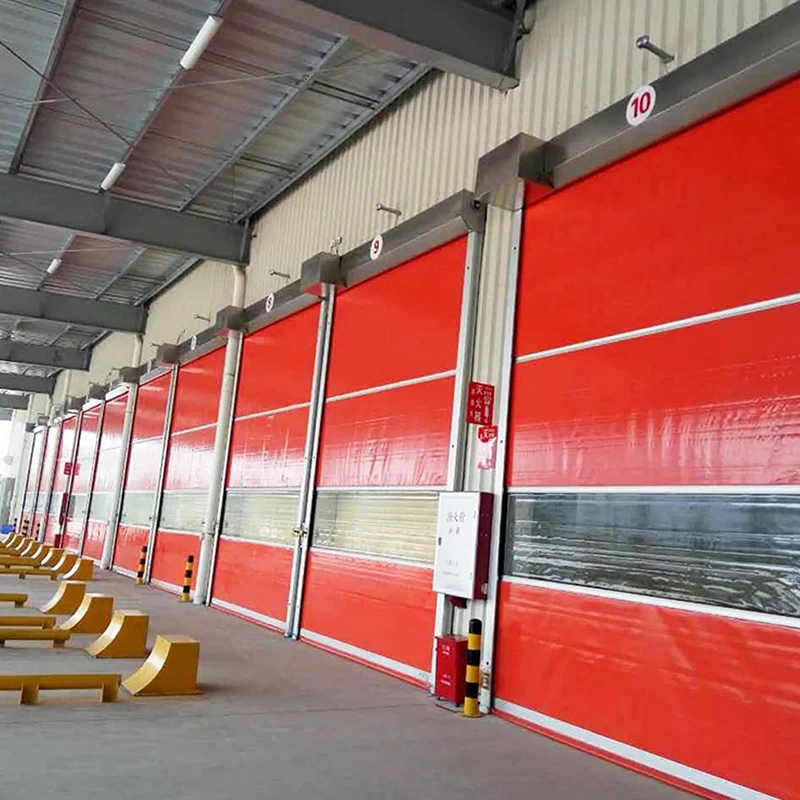 Customized PVC Fast Shutter Door Factory Workshop With Transparent Window Isolation Of Non-Standard PVC Fast Door