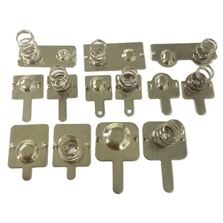 Factory Metal Phosphor Bronze Stainless Steel Battery Contact Shrapnel Spring Battery Terminal Stamping Parts