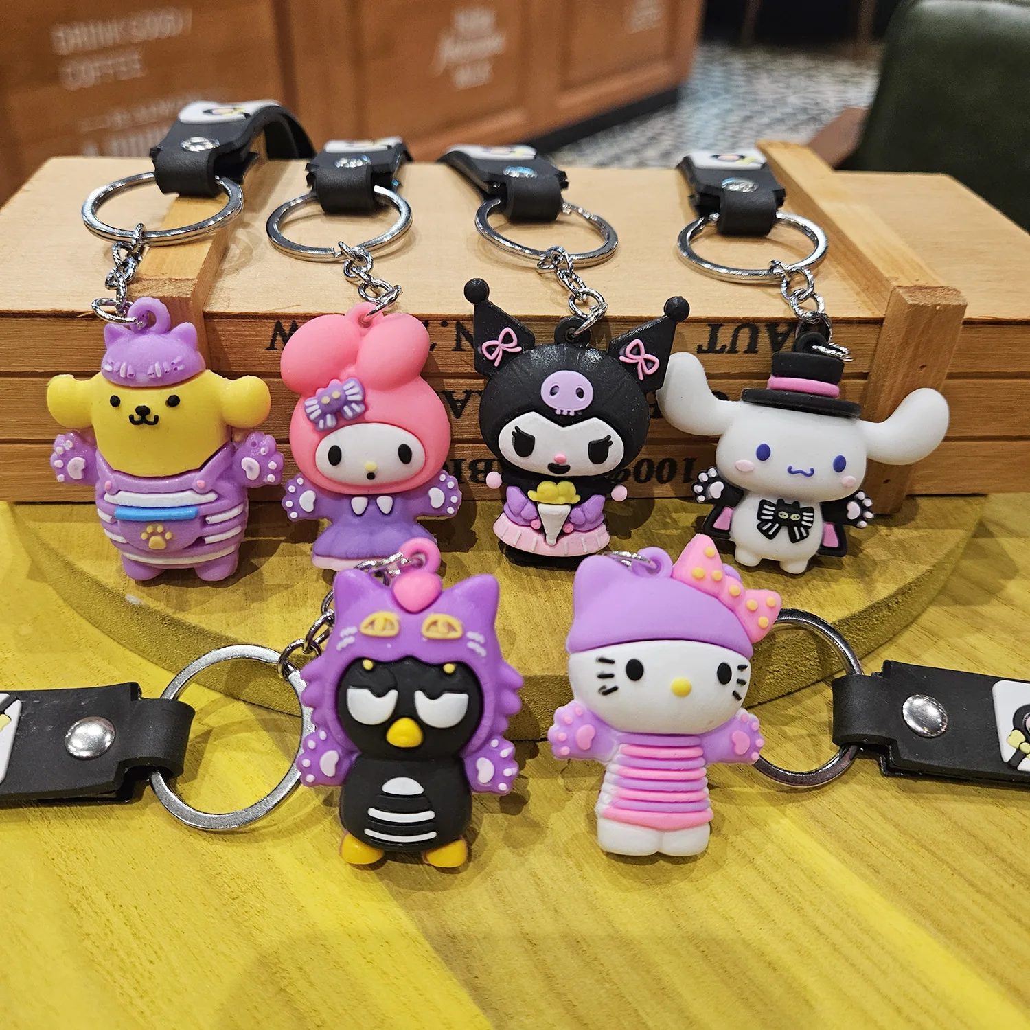 Забавные силиконовые автомобильные брелки sanrio резиновые для ключей оптовая продажа брелок телефона подарок женщин милый