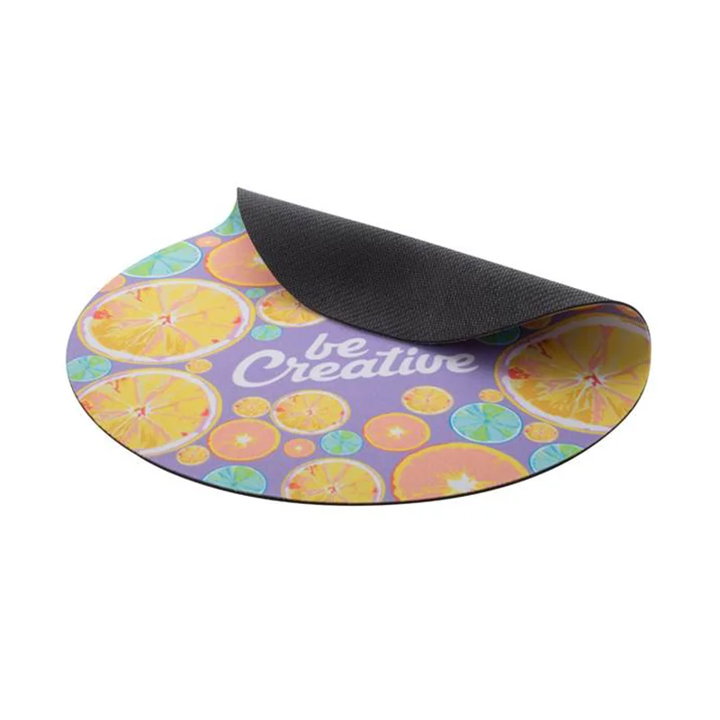 Qualisub Personalized Round Neoprene Mouse pad Sublimation Mouse Pad Blanks 8 inch Circle Sublimation mouse mat