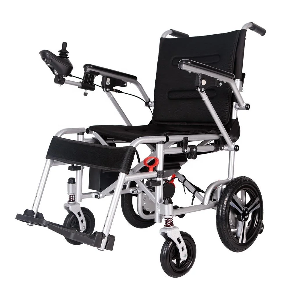 2024 Best Selling All Aluminum Alloy Disabled Care Portable Electric Wheelchair Foldable Lightweight Electric Folding Wheelchair