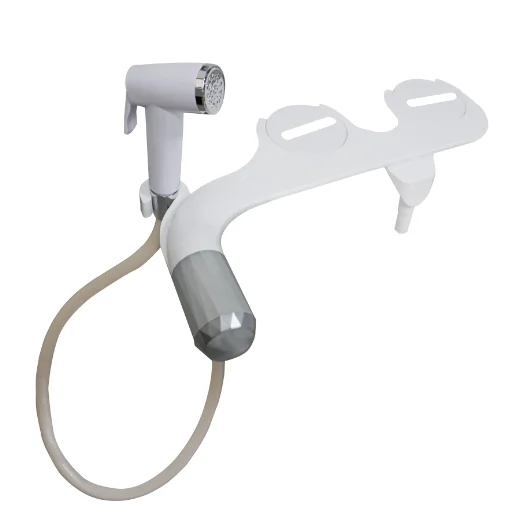 Diamond handle bidet attachment with spray gun two-in-one single cold water