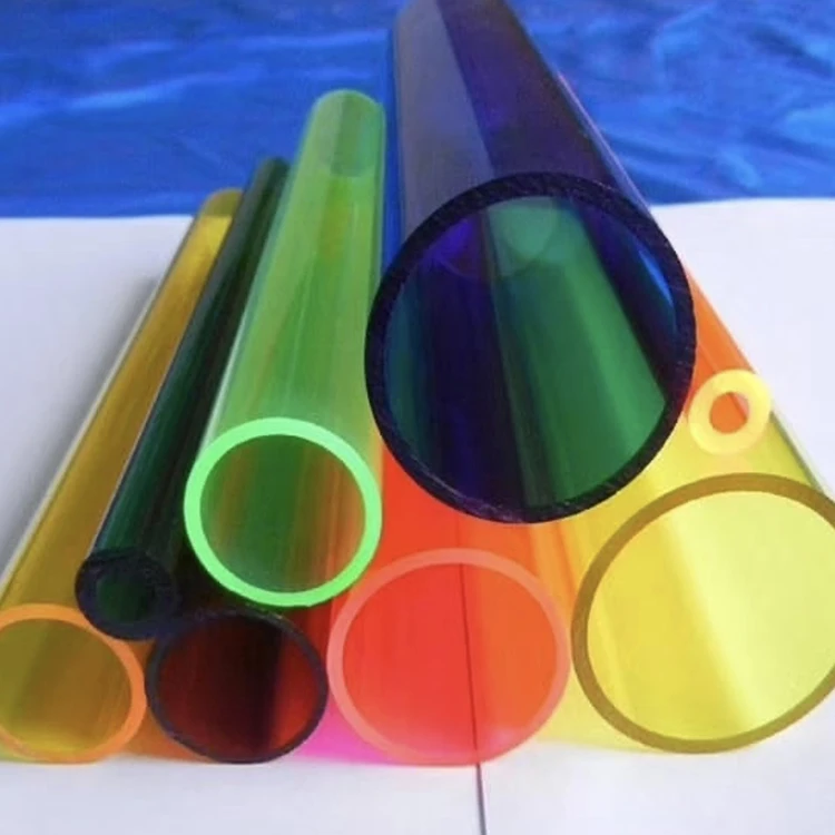 High Quality Transparent Clear Polycarbonate Pipe Colorful Pvc Pc Pmma Acrylic Plastic Tube