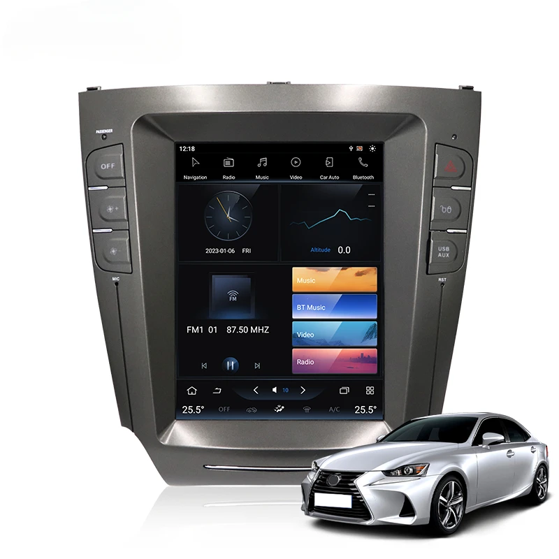 12.1 Inch Vertical Touch Screen Android Car Multimedia Player for Lexus series GS/ES/IS/RX Tesla Style Car Stereo