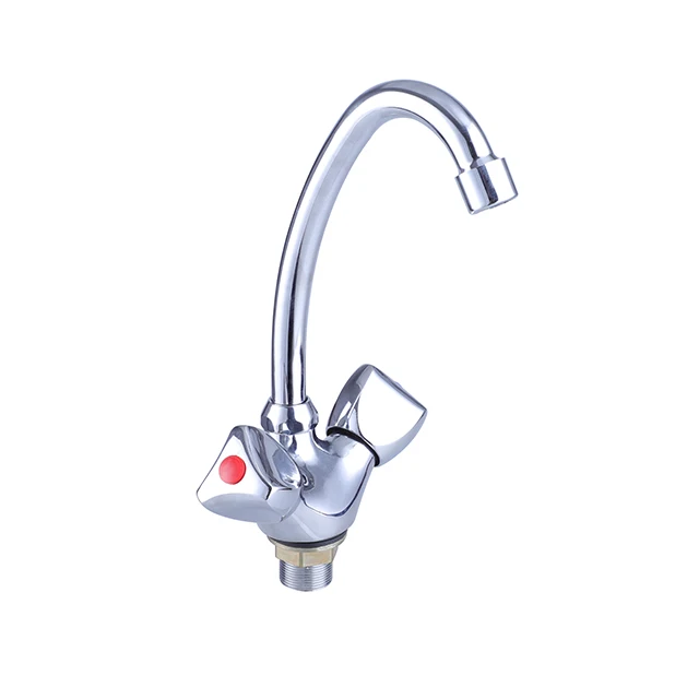 ITALOMIX Style Flexible Connections Dual Handle Hot And Cold Kitchen Washbasin Faucet Tap Mixer