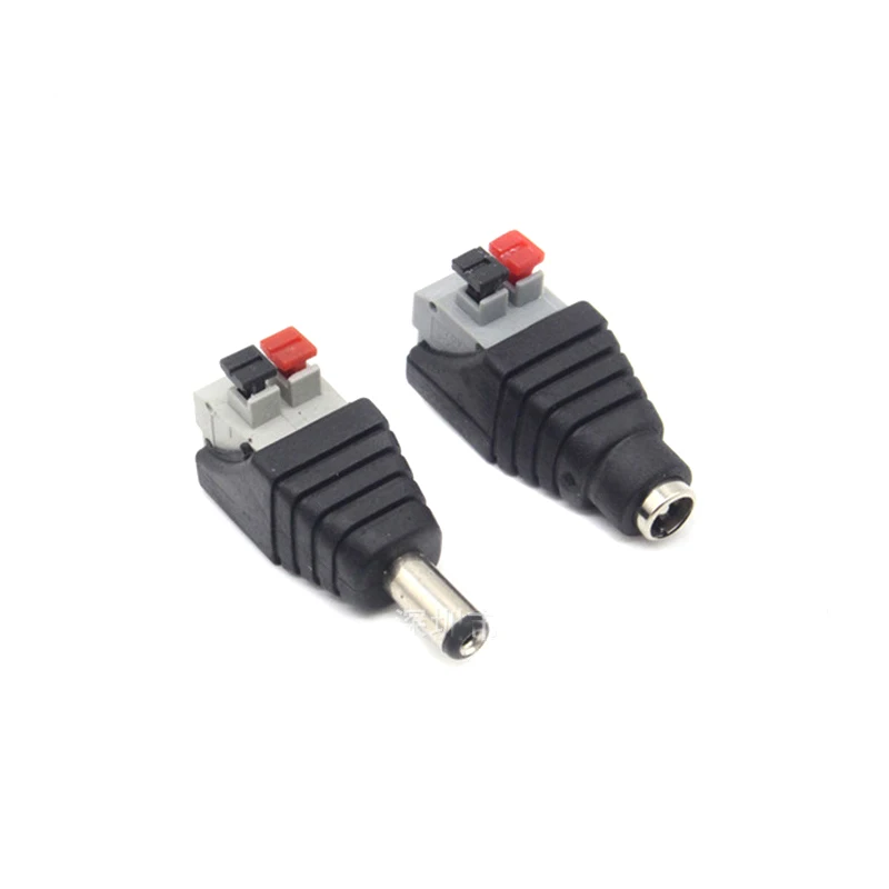 DC Power Connector Plug Male and Female DC Connector 5.5mm x 2.1mm Power Jack Plug Adapter Socket for Led Strip