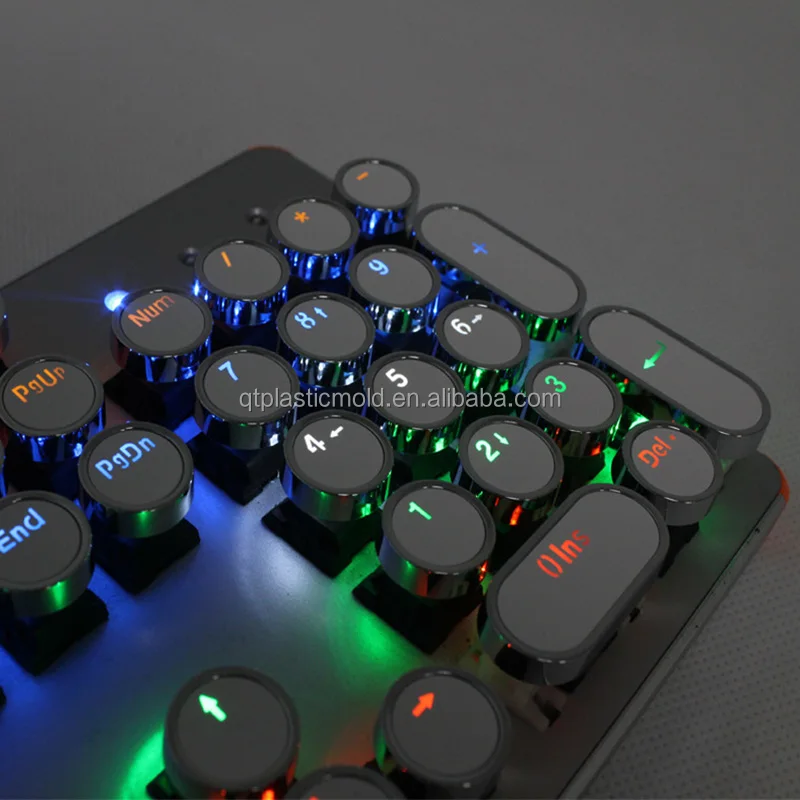 Пластиковые колпачки для ключей, трехцветные гальванизированные колпачки для ключей, колпачки для ключей в стиле ретро, стимпанк, люминесцентные колпачки для ключей из поликарбоната