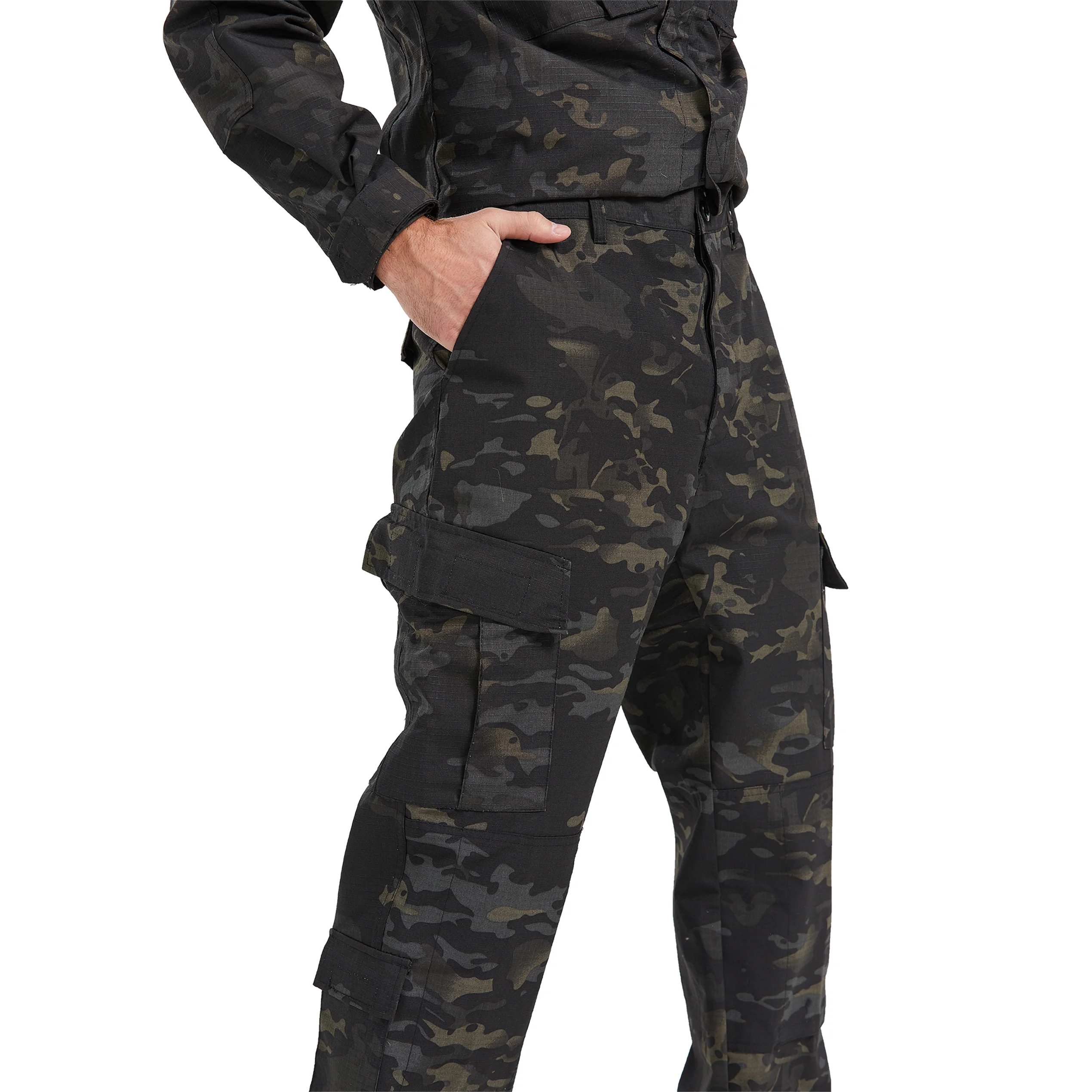 durable tear-resistant Moisture-wicking Forest Camouflage tactical cosplay sports training jacket tactical outdoor uniform
